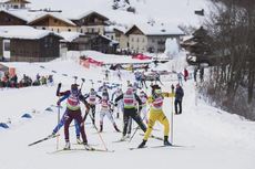 NordicFocus 28.01.2018, Ridnaun, Italy (ITA):Victoria Slivko (RUS), Nadine Horchler (GER), Johanna Skottheim (SWE), (l-r) - IBU Open European championships biathlon, relay mixed, Ridnaun (ITA). www.nordicfocus.com. © Manzoni/NordicFocus. Every downloaded picture is