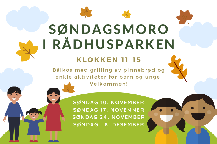 Plakat for søndagsmoro i Rådhusparken