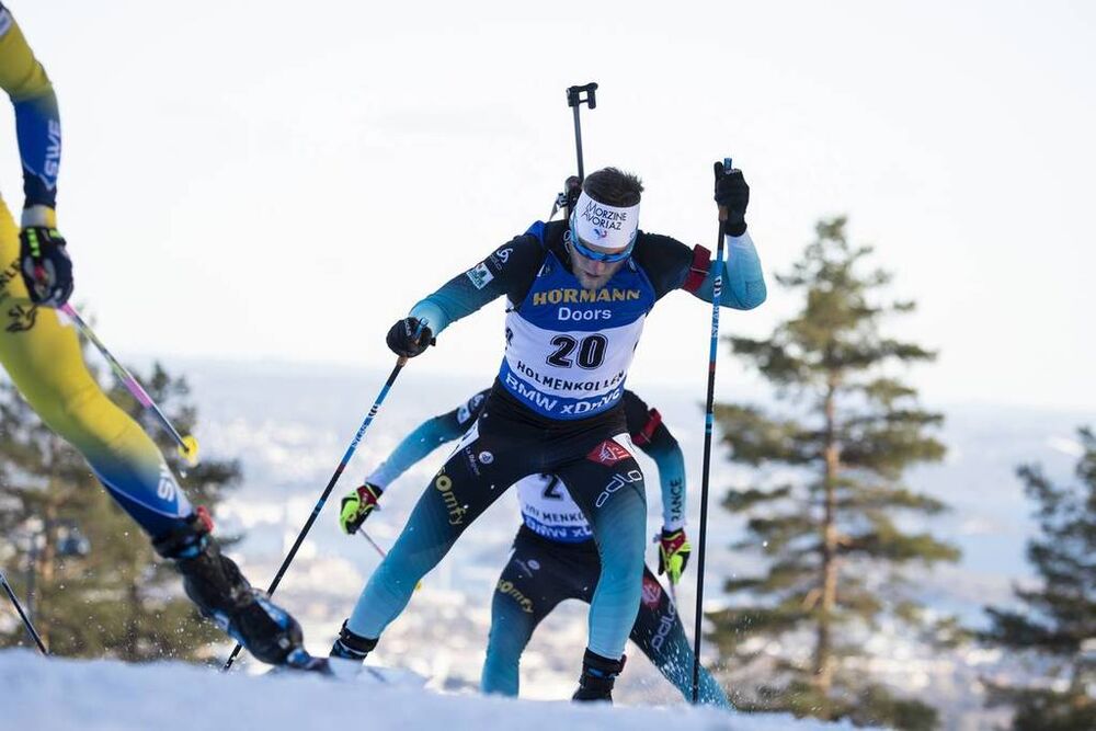 23.03.2019, Oslo, Norway (NOR):Antonin Guigonnat (FRA) - IBU world cup biathlon, pursuit men, Oslo (NOR). www.nordicfocus.com. © Manzoni/NordicFocus. Every downloaded picture is fee-liable.