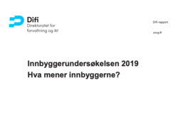 Fra forsiden av Difis rapport om innbyggerundersøkelsen.