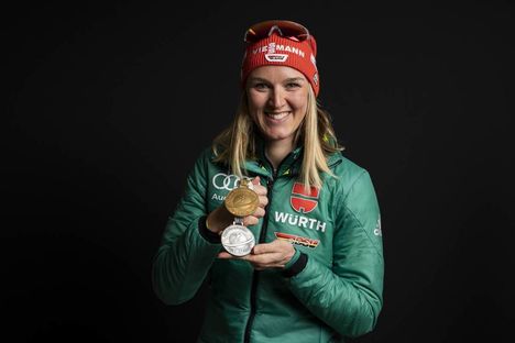 NordicFocus 10.03.2019, Oestersund, Sweden (SWE):Denise Herrmann (GER) - IBU world championships biathlon, medals, Oestersund (SWE). www.nordicfocus.com. © Manzoni/NordicFocus. Every downloaded picture is fee-liable.