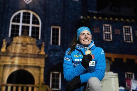 NordicFocus 12.03.2019, Oestersund, Sweden (SWE):Justine Braisaz (FRA) - IBU world championships biathlon, medals, Oestersund (SWE). www.nordicfocus.com. © Manzoni/NordicFocus. Every downloaded picture is fee-liable.