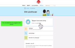 Fra navs demo: Send sykmeldingen til arbeidsgiveren - slik det ser ut for den sykmeldte.