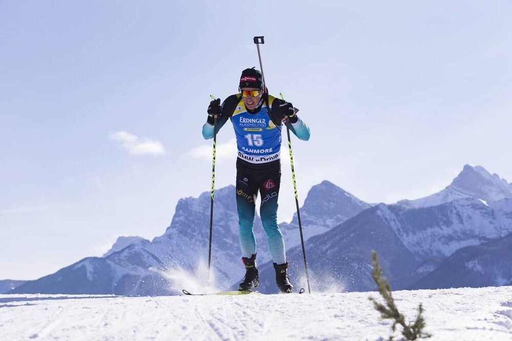 07.02.2019, Canmore, Canada (CAN):Quentin Fillon Maillet (FRA) -  IBU world cup biathlon, short individual men, Canmore (CAN). www.nordicfocus.com. © Manzoni/NordicFocus. Every downloaded picture is fee-liable.