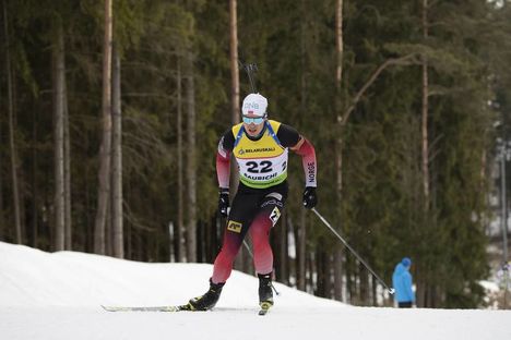 NordicFocus 23.02.2019, Minks-Raubichi, Belarus (BLR):Fredrik Gjesbakk (NOR) - IBU Open European championships biathlon, sprint men, Minsk-Raubichi (BLR). www.nordicfocus.com. © Manzoni/NordicFocus. Every downloaded picture is fee-liable.