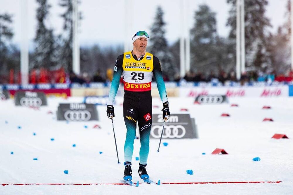 30.11.2019, Ruka, Finland (FIN):Maurice Manificat (FRA) - FIS world cup cross-country, 15km men, Ruka (FIN). www.nordicfocus.com. © Modica/NordicFocus. Every downloaded picture is fee-liable.