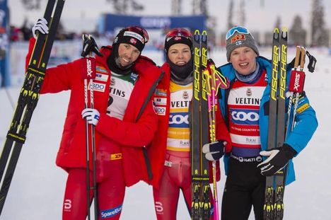 NordicFocus 01.12.2019, Ruka, Finland (FIN):Emil Iversen (NOR) - FIS world cup cross-country, pursuit men, Ruka (FIN). www.nordicfocus.com. © Vianney THIBAUT/NordicFocus. Every downloaded picture is fee-liable.01.12.2019, Ruka, Finland (FIN):Johannes Hoesflot Klae
