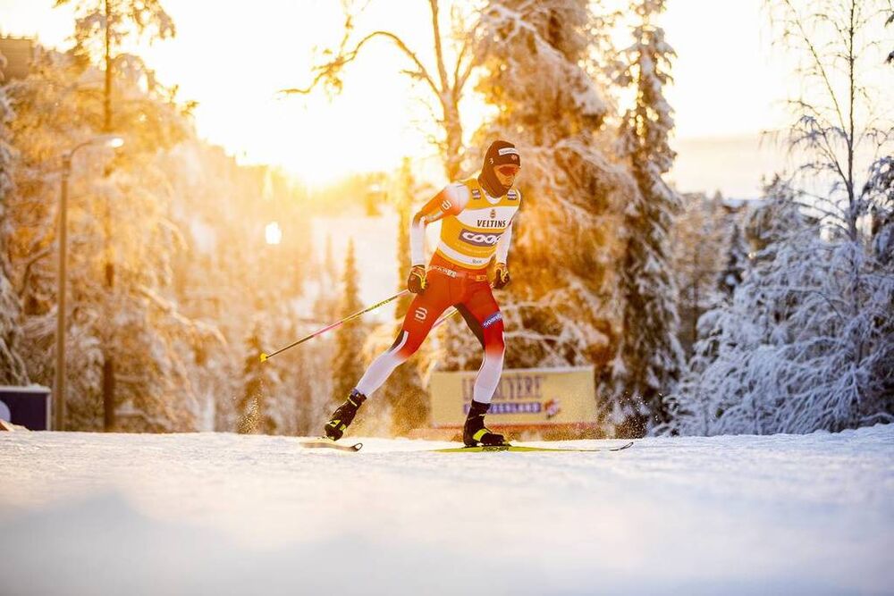 01.12.2019, Ruka, Finland (FIN):Johannes Hoesflot Klaebo (NOR) - FIS world cup cross-country, pursuit men, Ruka (FIN). www.nordicfocus.com. © Modica/NordicFocus. Every downloaded picture is fee-liable.