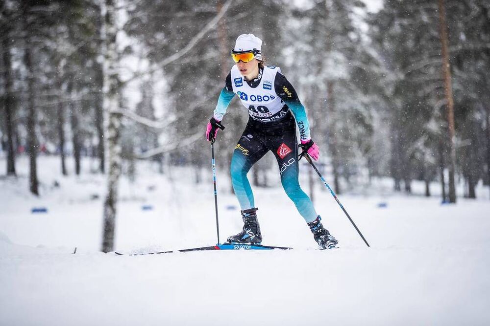 17.03.2019, Falun, Sweden (SWE):Delphine Claudel (FRA) - FIS world cup cross-country, 10km women, Falun (SWE). www.nordicfocus.com. © Modica/NordicFocus. Every downloaded picture is fee-liable.