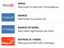 Valgfri innloggingsmetode gjennom ID-porten.