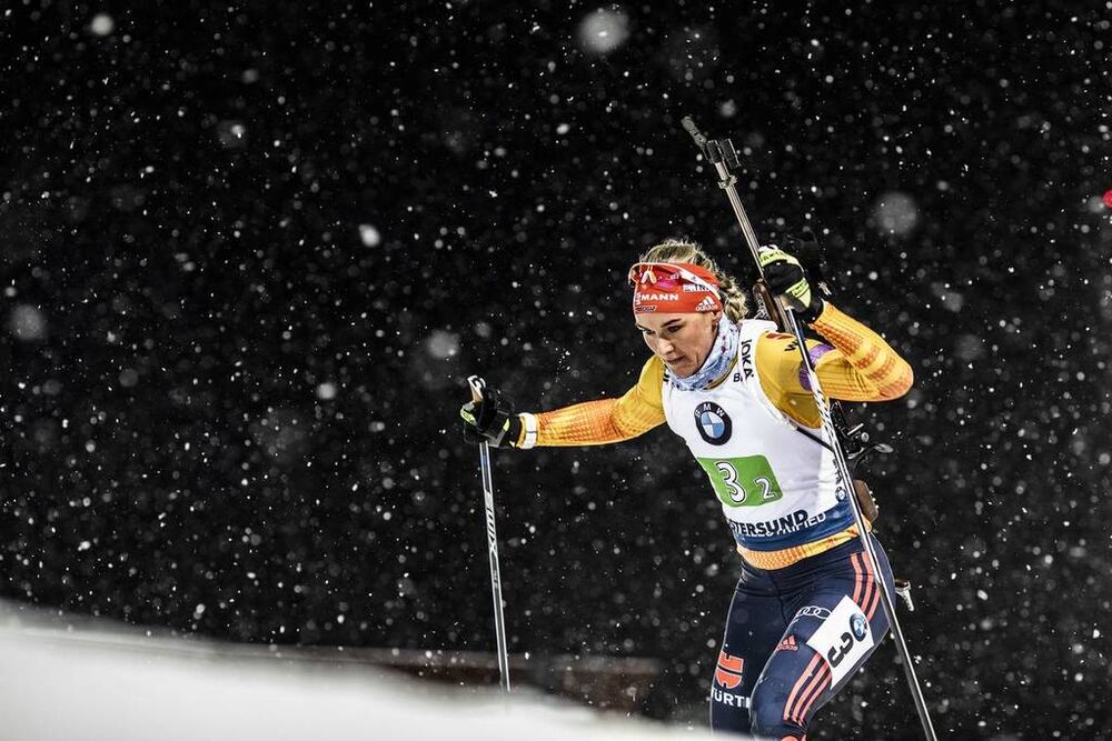 30.11.2019, Oestersund, Sweden, (SWE):Denise Herrmann (GER) - IBU world cup biathlon, relay mixed, Oestersund (SWE). www.nordicfocus.com. © Manzoni/NordicFocus. Every downloaded picture is fee-liable.