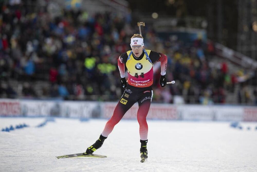 01.12.2019, Oestersund, Sweden, (SWE):Johannes Thingnes Boe (NOR) - IBU world cup biathlon, sprint men, Oestersund (SWE). www.nordicfocus.com. © Manzoni/NordicFocus. Every downloaded picture is fee-liable.