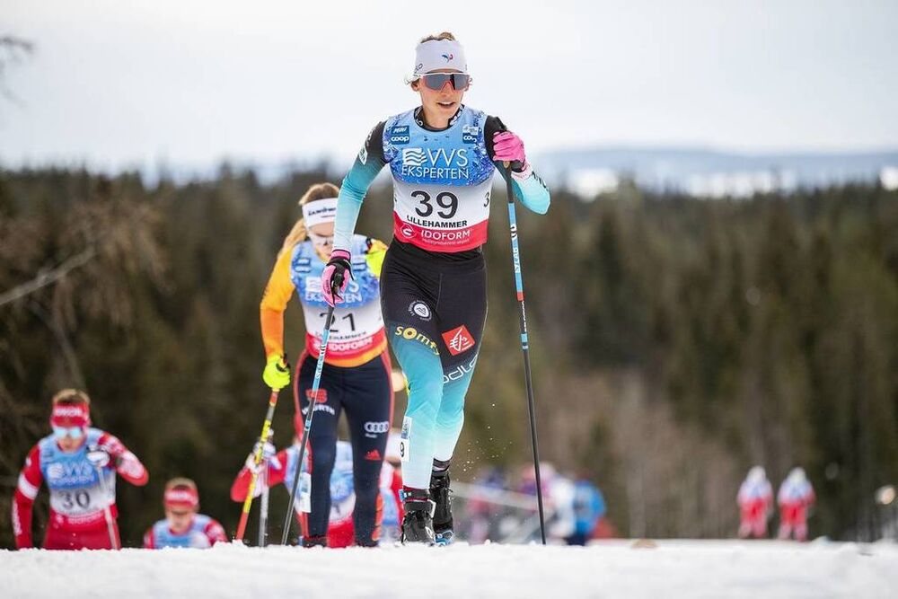 07.12.2019, Lillehammer, Norway (NOR):Delphine Claudel (FRA) - FIS world cup cross-country, skiathlon women, Lillehammer (NOR). www.nordicfocus.com. © Modica/NordicFocus. Every downloaded picture is fee-liable.