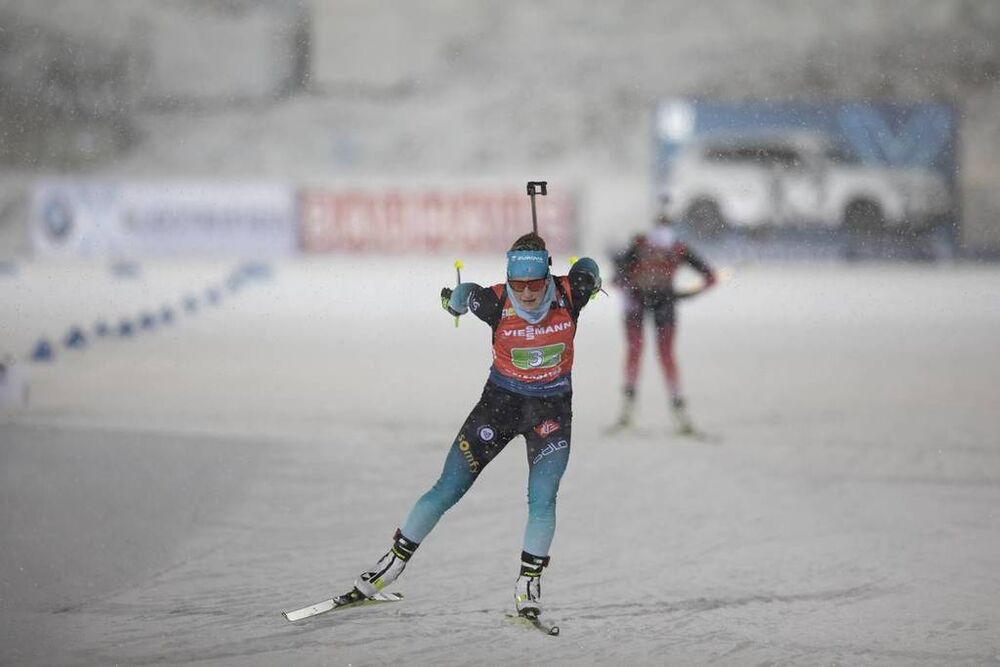 08.12.2019, Oestersund, Sweden, (SWE):Justine Braisaz (FRA) - IBU world cup biathlon, relay women, Oestersund (SWE). www.nordicfocus.com. © Manzoni/NordicFocus. Every downloaded picture is fee-liable.