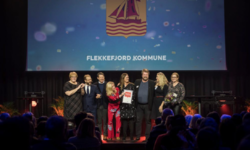 Prisen Årets frivillighetskommune 2019 går til Flekkefjord kommune. Heder og ære også til kommunene Eid og Lier som var de øvrige finalistene i kåringen.  Foto: Birgitte Heneide, Frivillighet Norge