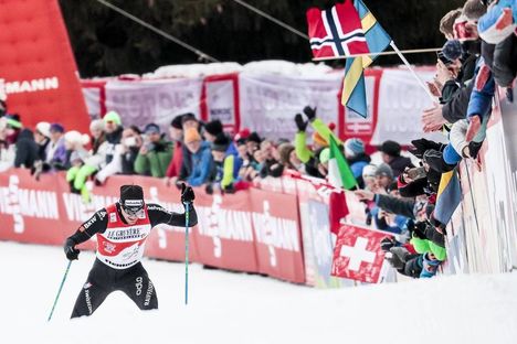 NordicFocus 07.01.2018, Val di Fiemme, Italy (ITA):Dario Cologna (SUI) - FIS world cup cross-country, tour de ski, final climb men, Val di Fiemme (ITA). www.nordicfocus.com. © Modica/NordicFocus. Every downloaded picture is fee-liable.
