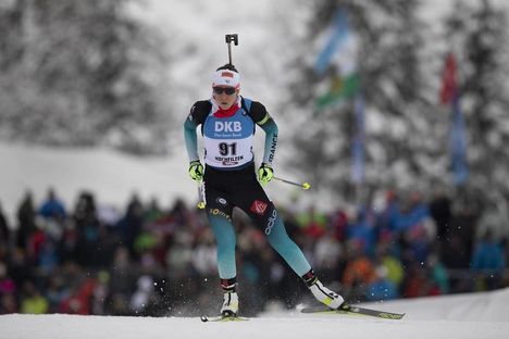 NordicFocus 13.12.2019, Hochfilzen, Austria (AUT):Caroline Colombo (FRA) - IBU world cup biathlon, sprint women, Hochfilzen (AUT). www.nordicfocus.com. © Manzoni/NordicFocus. Every downloaded picture is fee-liable.