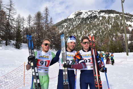 Podium sénior hommes - Coupe de France de ski de fond QUEYRAS