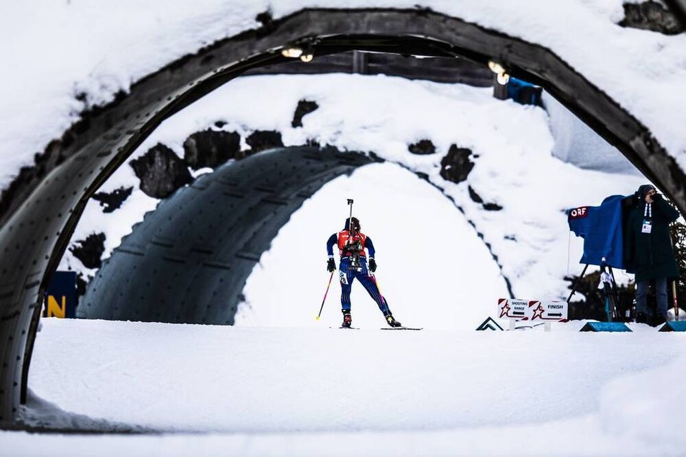 14.12.2019, Hochfilzen, Austria (AUT):Event Feature: undefined athlete competes on the track - IBU world cup biathlon, relay women, Hochfilzen (AUT). www.nordicfocus.com. © Manzoni/NordicFocus. Every downloaded picture is fee-liable.