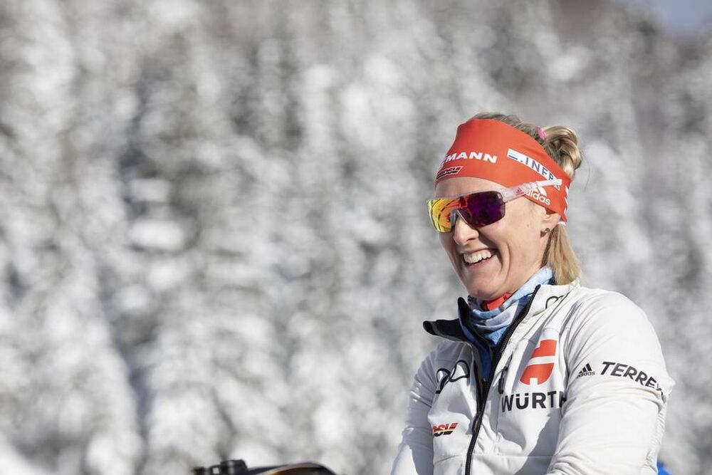 14.12.2019, Hochfilzen, Austria (AUT):Denise Herrmann (GER) - IBU world cup biathlon, relay women, Hochfilzen (AUT). www.nordicfocus.com. © Manzoni/NordicFocus. Every downloaded picture is fee-liable.