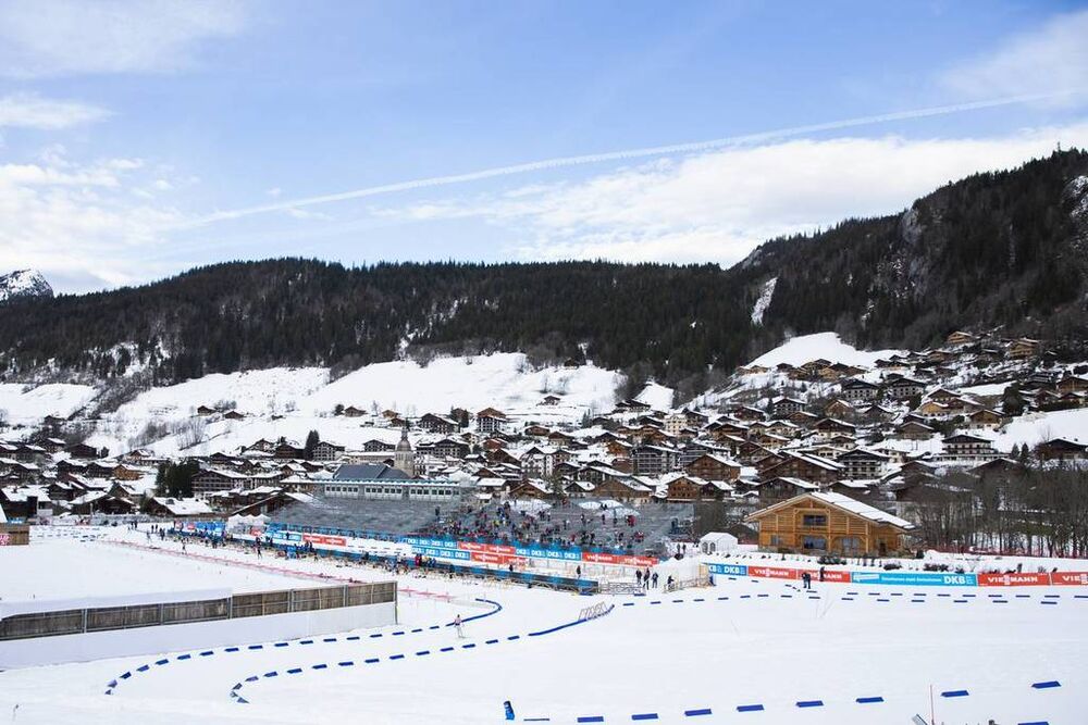 18.12.2019, Annecy-Le Grand Bornand, France (FRA):Event Feature: overview over the stadium - IBU world cup biathlon, training, Annecy-Le Grand Bornand (FRA). www.nordicfocus.com. © Manzoni/NordicFocus. Every downloaded picture is fee-liable.