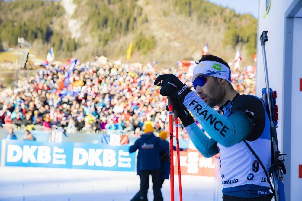 19.12.2019, Annecy-Le Grand Bornand, France (FRA):Martin Fourcade (FRA) -  IBU world cup biathlon, sprint men, Annecy-Le Grand Bornand (FRA). www.nordicfocus.com. © Manzoni/NordicFocus. Every downloaded picture is fee-liable.