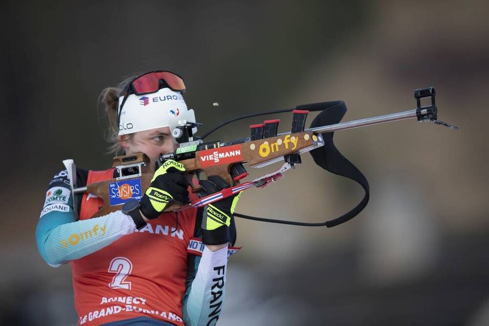 21.12.2019, Annecy-Le Grand Bornand, France (FRA):Justine Braisaz (FRA) -  IBU world cup biathlon, pursuit women, Annecy-Le Grand Bornand (FRA). www.nordicfocus.com. © Manzoni/NordicFocus. Every downloaded picture is fee-liable.