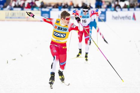 NordicFocus 14.12.2019, Davos, Switzerland (SUI):Johannes Hoesflot Klaebo (NOR) - FIS world cup cross-country, individual sprint, Davos (SUI). www.nordicfocus.com. © Modica/NordicFocus. Every downloaded picture is fee-liable.