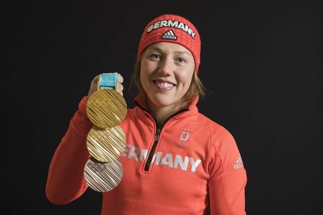 NordicFocus 23.02.2018, Pyeongchang, Korea (KOR):Laura Dahlmeier (GER) - XXIII. Olympic Winter Games Pyeongchang 2018, biathlon, medals, Pyeongchang (KOR). www.nordicfocus.com. © Manzoni/NordicFocus. Every downloaded picture is fee-liable.