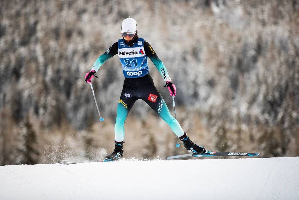 29.12.2019, Lenzerheide, Switzerland (SUI):Delphine Claudel (FRA) - FIS world cup cross-country, tour de ski, individual sprint, Lenzerheide (SUI). www.nordicfocus.com. © Modica/NordicFocus. Every downloaded picture is fee-liable.