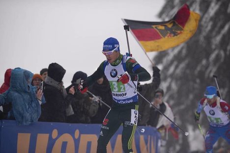 NordicFocus 13.01.2019, Oberhof, Germany (GER):Simon Schempp (GER) - IBU world cup biathlon, relay men, Oberhof (GER). www.nordicfocus.com. © Manzoni/NordicFocus. Every downloaded picture is fee-liable.
