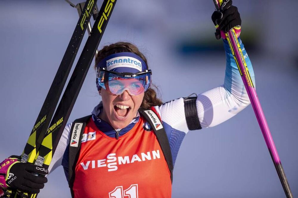 21.12.2019, Annecy-Le Grand Bornand, France (FRA):Lena Haecki (SUI) -  IBU world cup biathlon, pursuit women, Annecy-Le Grand Bornand (FRA). www.nordicfocus.com. © Thibaut/NordicFocus. Every downloaded picture is fee-liable.
