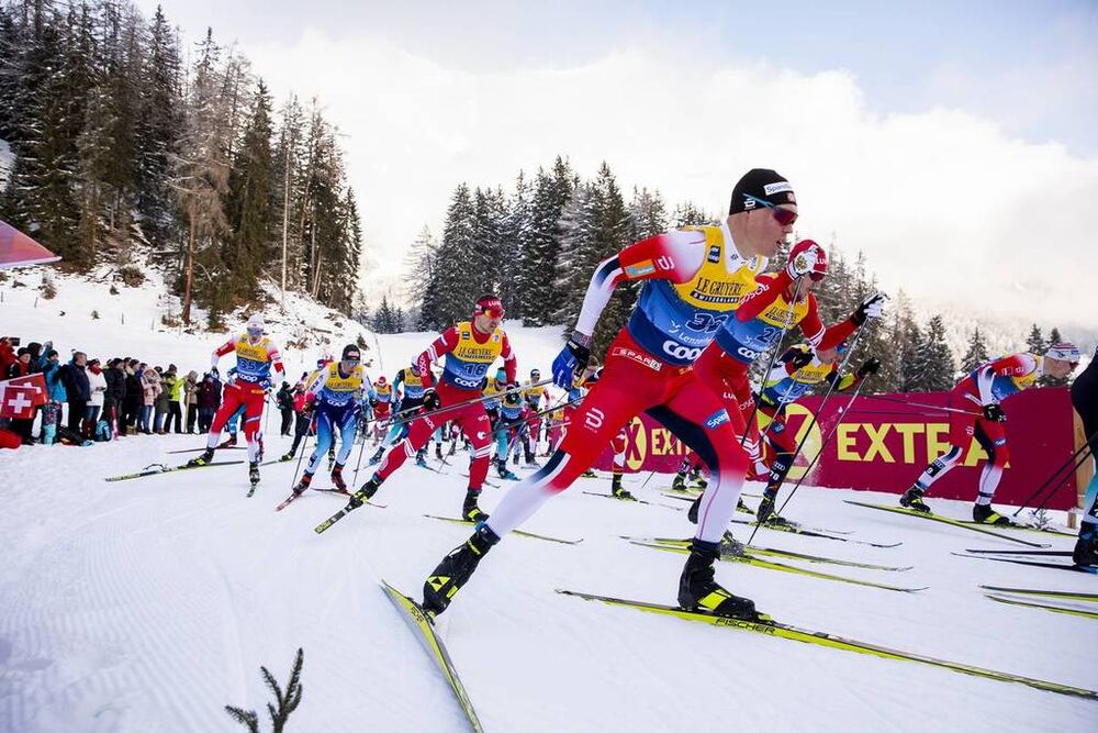 28.12.2019, Lenzerheide, Switzerland (SUI):Martin Loewstroem Nyenget (NOR) - FIS world cup cross-country, tour de ski, mass women, Lenzerheide (SUI). www.nordicfocus.com. © Modica/NordicFocus. Every downloaded picture is fee-liable.