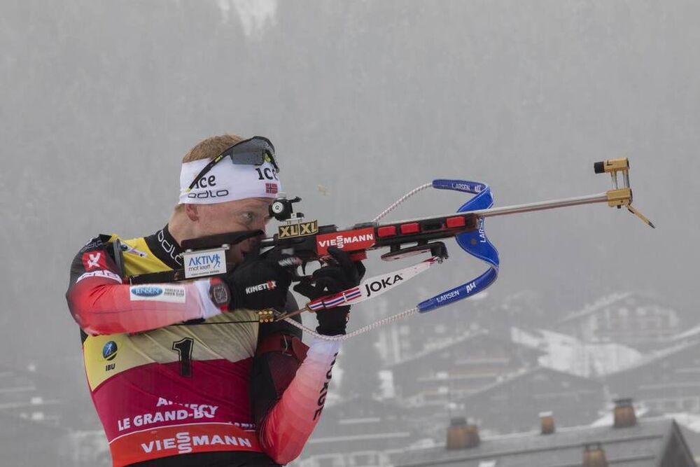 22.12.2019, Annecy-Le Grand Bornand, France (FRA):Johannes Thingnes Boe (NOR) -  IBU world cup biathlon, mass men, Annecy-Le Grand Bornand (FRA). www.nordicfocus.com. © Manzoni/NordicFocus. Every downloaded picture is fee-liable.