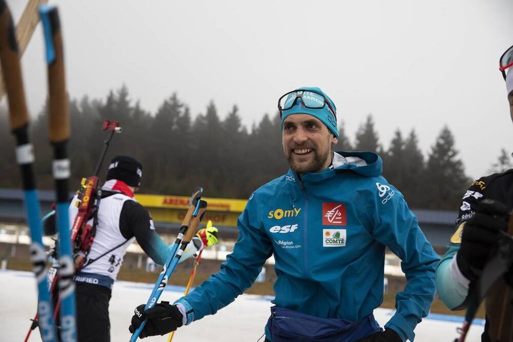 10.01.2020, Oberhof, Germany (GER):Simon Desthieux (FRA) -  IBU world cup biathlon, sprint men, Oberhof (GER). www.nordicfocus.com. © Manzoni/NordicFocus. Every downloaded picture is fee-liable.