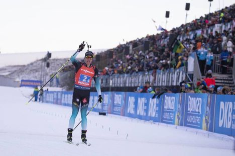 NordicFocus 11.01.2020, Oberhof, Germany (GER):Quentin Fillon Maillet (FRA) - IBU world cup biathlon, relay men, Oberhof (GER). www.nordicfocus.com. © Manzoni/NordicFocus. Every downloaded picture is fee-liable.