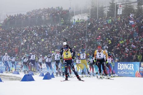 NordicFocus 12.01.2020, Oberhof, Germany (GER):Dorothea Wierer (ITA), Hanna Oeberg (SWE), Denise Herrmann (GER), (l-r) - IBU world cup biathlon, mass women, Oberhof (GER). www.nordicfocus.com. © Manzoni/NordicFocus. Every downloaded picture is fee-liable.
