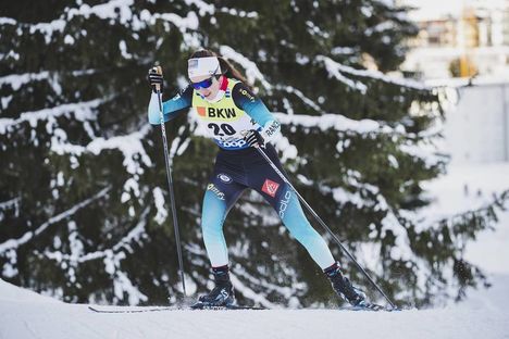 NordicFocus 15.12.2019, Davos, Switzerland (SUI):Laura Chamiot Maitral (FRA) - FIS world cup cross-country, 10km women, Davos (SUI). www.nordicfocus.com. © Modica/NordicFocus. Every downloaded picture is fee-liable.