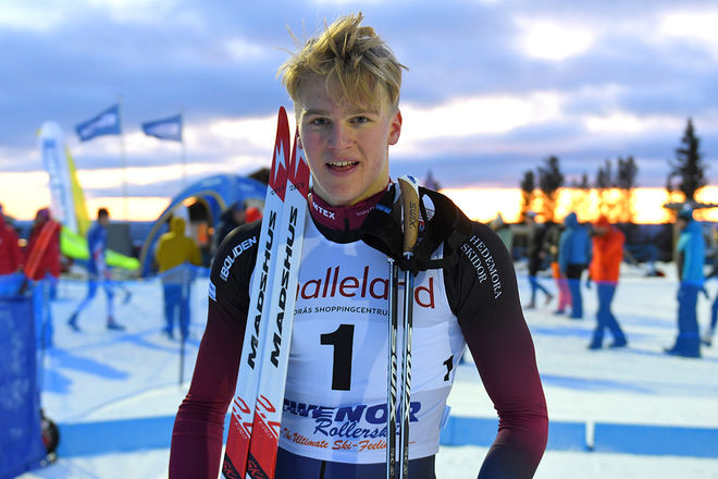 EDVIN ANGER från Hedemora tog silver i sprinten på ungdoms-OS i Schweiz. Foto/rights: ROLF ZETTERBERG/kekstock.com