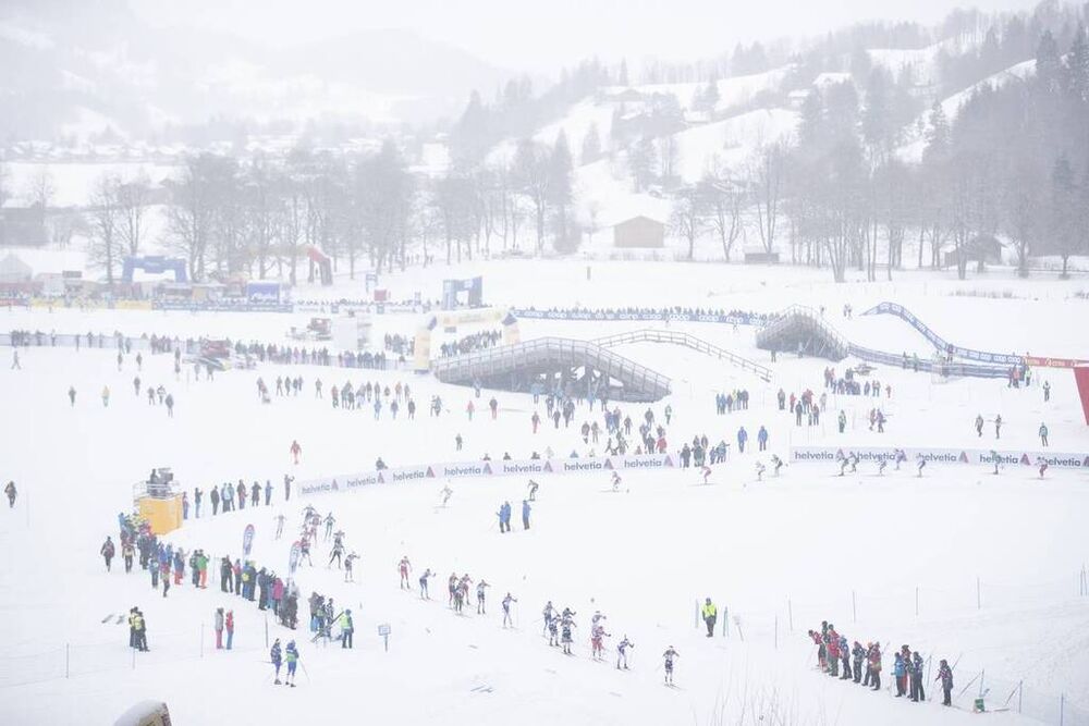02.01.2019, Oberstdorf, Germany (GER): Start of the race  - FIS world cup cross-country, tour de ski, mass women, Oberstdorf (GER). www.nordicfocus.com. © Modica/NordicFocus. Every downloaded picture is fee-liable.