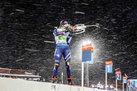 NordicFocus 30.11.2019, Oestersund, Sweden, (SWE):Dorothea Wierer (ITA) - IBU world cup biathlon, relay mixed, Oestersund (SWE). www.nordicfocus.com. © Manzoni/NordicFocus. Every downloaded picture is fee-liable.