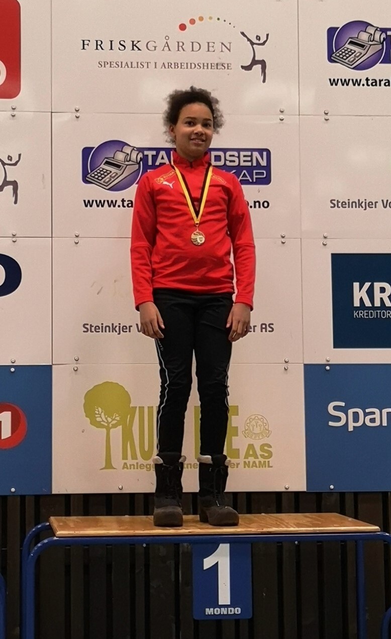 Steinkjer Indoor 2020_Mali Opland Nyalwal får gullmedalje
