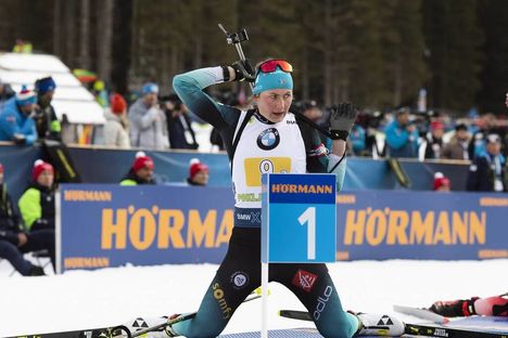 NordicFocus 25.01.2020, Pokljuka, Slovenia (SLO):Justine Braisaz (FRA) - IBU world cup biathlon, relay mixed, Pokljuka (SLO). www.nordicfocus.com. © Manzoni/NordicFocus. Every downloaded picture is fee-liable.