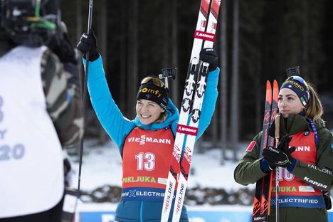 NordicFocus 26.01.2020, Pokljuka, Slovenia (SLO):Anais Bescond (FRA) - IBU world cup biathlon, mass women, Pokljuka (SLO). www.nordicfocus.com. © Manzoni/NordicFocus. Every downloaded picture is fee-liable.