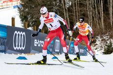 NordicFocus 26.01.2020, Oberstdorf, Germany (GER):Jens Luraas Oftebro (NOR), Jarl Magnus Riiber (NOR) - FIS world cup nordic combined, individual gundersen HS140/10km, Oberstdorf (GER). www.nordicfocus.com. © Volk/NordicFocus. Every downloaded picture is fee-liable
