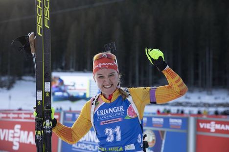 NordicFocus 24.01.2020, Pokljuka, Slovenia (SLO):Denise Herrmann (GER) - IBU world cup biathlon, individual women, Pokljuka (SLO). www.nordicfocus.com. © Manzoni/NordicFocus. Every downloaded picture is fee-liable.