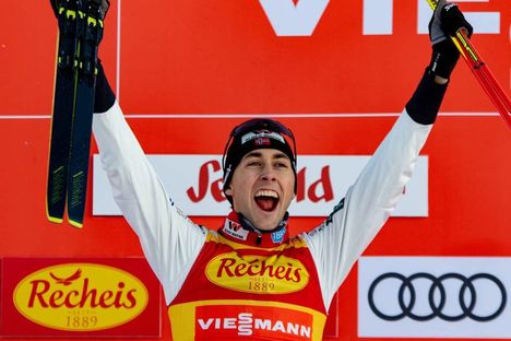 NordicFocus 31.01.2020, Seefeld, Austria (AUT):Jarl Magnus Riiber (NOR) - FIS world cup nordic combined, individual gundersen HS109/5km, Seefeld (AUT). www.nordicfocus.com. © Volk/NordicFocus. Every downloaded picture is fee-liable.