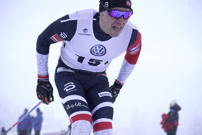 PÅL GOLBERG spurtade ner Martin Johnsrud Sundby och vann norska mästerskapen på tremilen med masstart. Foto/rights: TOM-WILLIAM LINDSTRÖM/kekstock.com