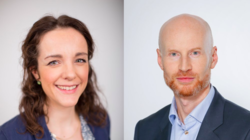 Benedicte Fjellanger, Manager Business Consulting i Sopra Steria, og Lars Ødegaard, direktør for offentlig sektor i Sopra Steria. (Foto: Sopra Steria)