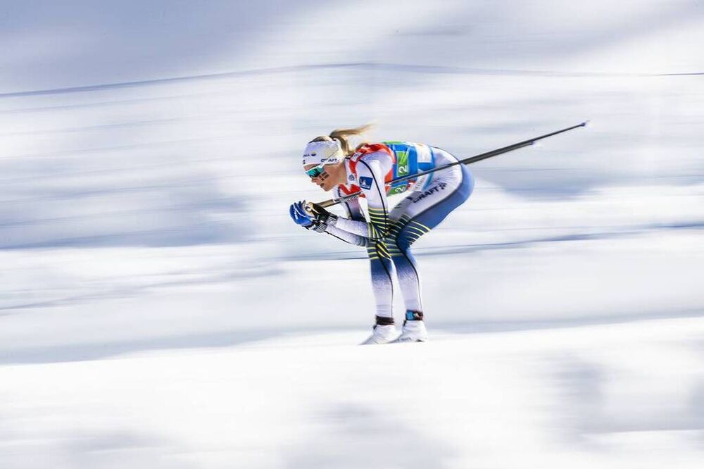 28.02.2019, Seefeld, Austria (AUT):Frida Karlsson (SWE) - FIS nordic world ski championships, cross-country, 4x5km women, Seefeld (AUT). www.nordicfocus.com. © Modica/NordicFocus. Every downloaded picture is fee-liable.